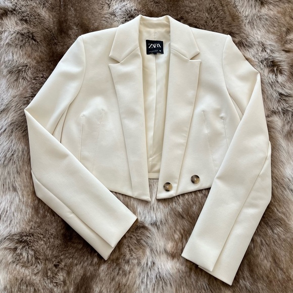 Zara NWOT Cropped Blazer Size Small 🍦 - Picture 7 of 8